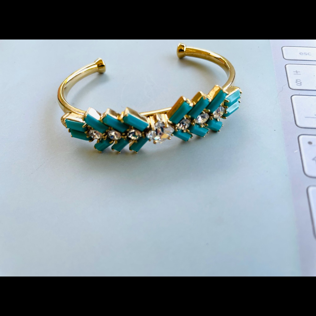 Henri Bendel Crystals Stone Cuff Bracelet